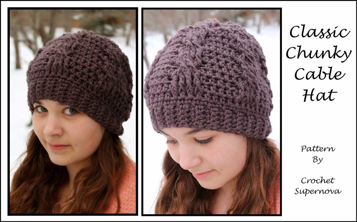 Worsted weight knit hat pattern