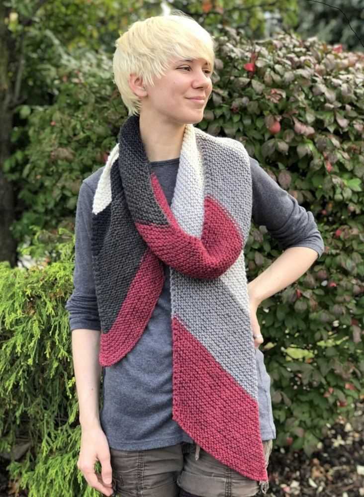 Yarn over scarf knitting pattern