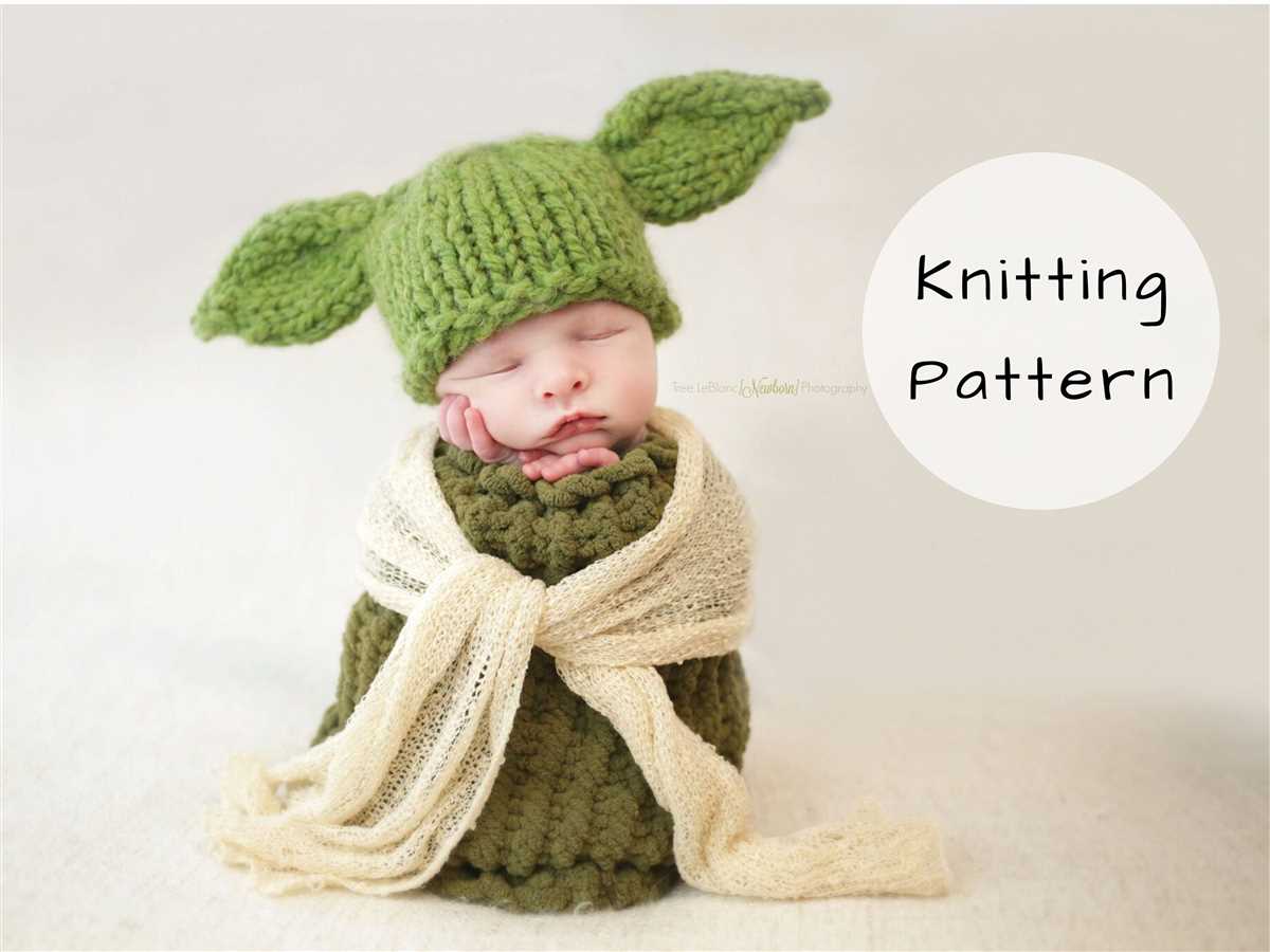 Yoda hat knitting pattern