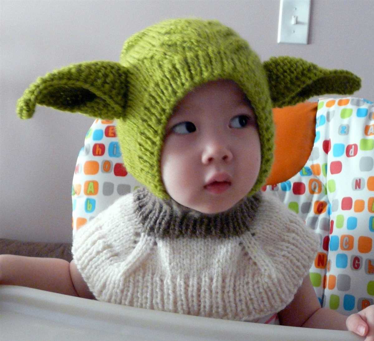 Yoda hat knitting pattern