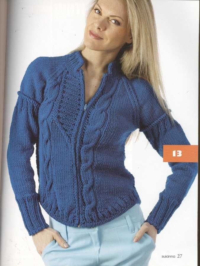 Zipper sweater knitting pattern