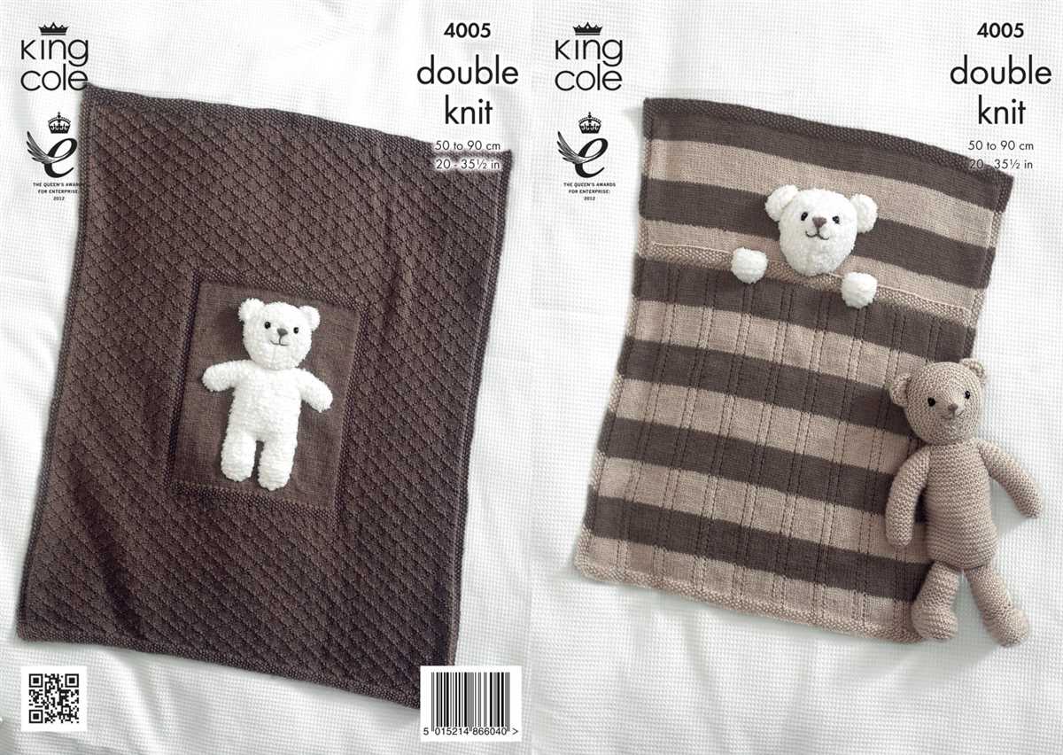 Knitted bear blanket pattern