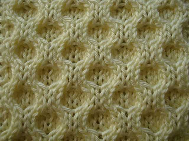 Honeycomb cable knitting pattern