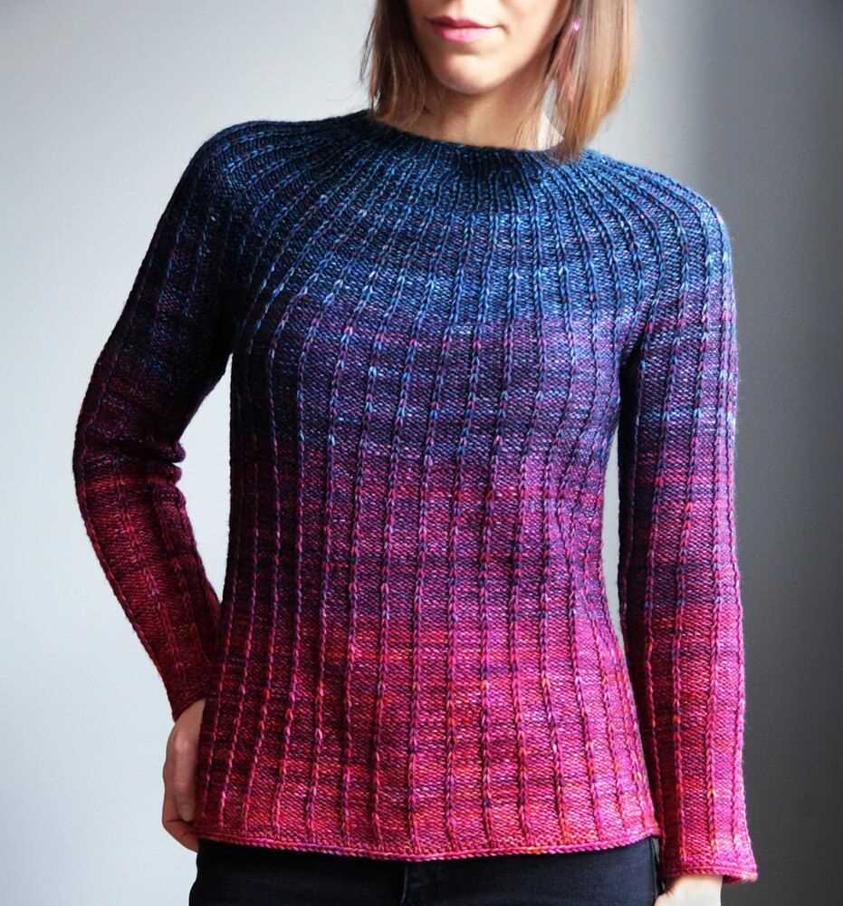 Easy knit sweater pattern in the round