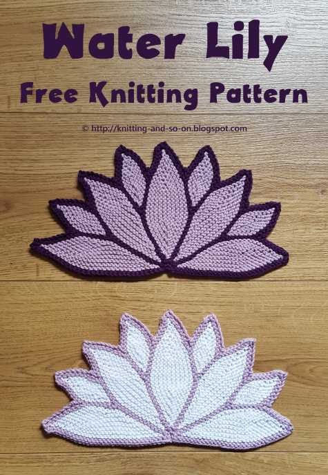 Knitted lily pattern