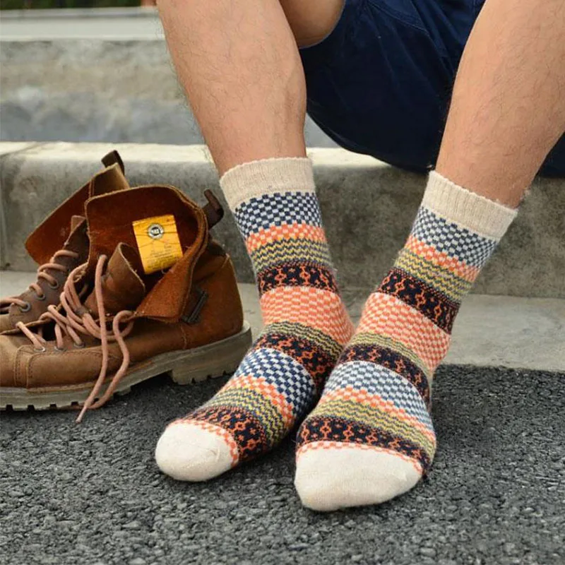 Men's thick socks knitting pattern