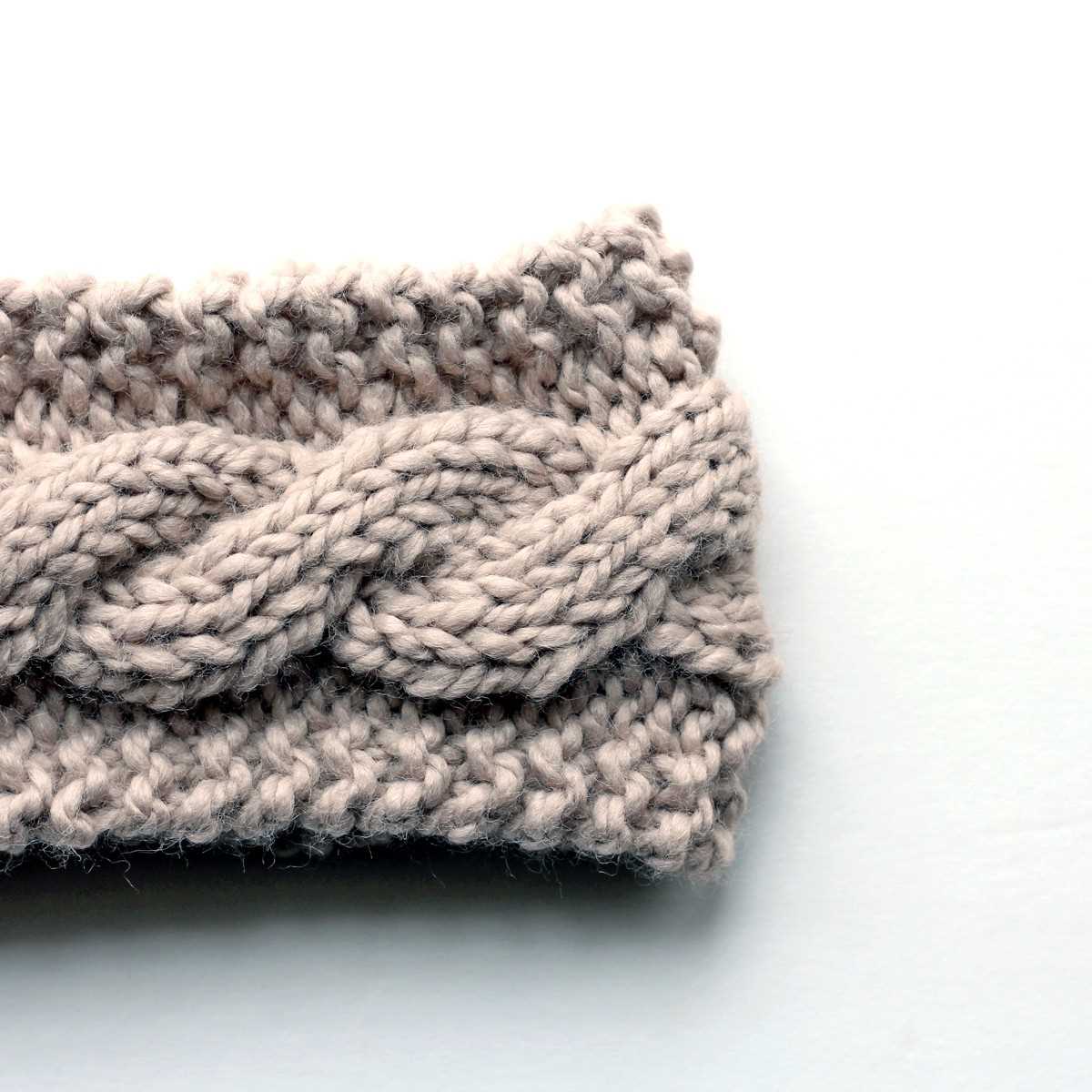 Knit fabric headband pattern