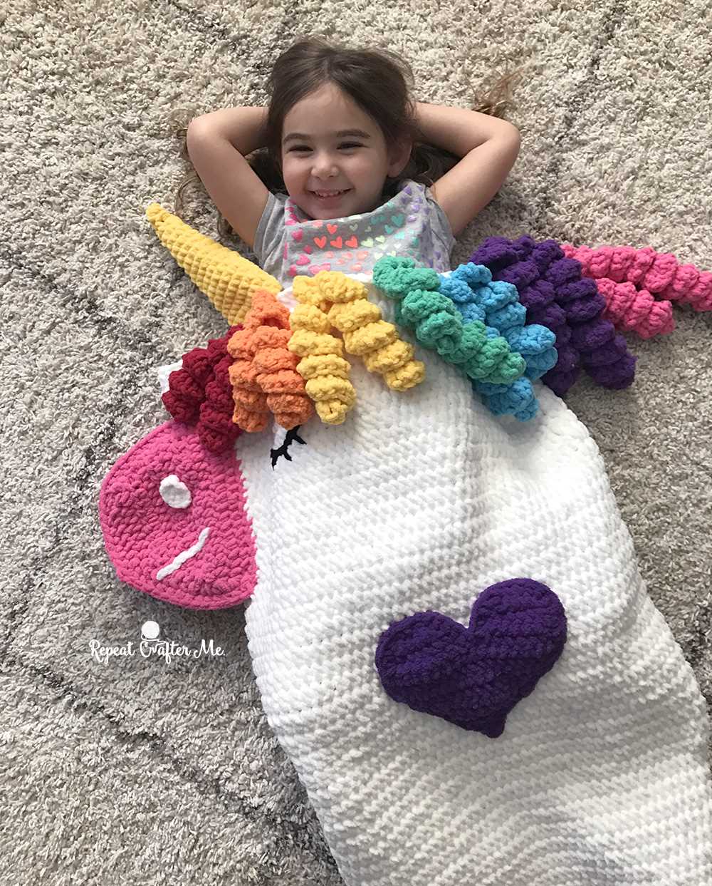 Unicorn blanket knitting pattern free