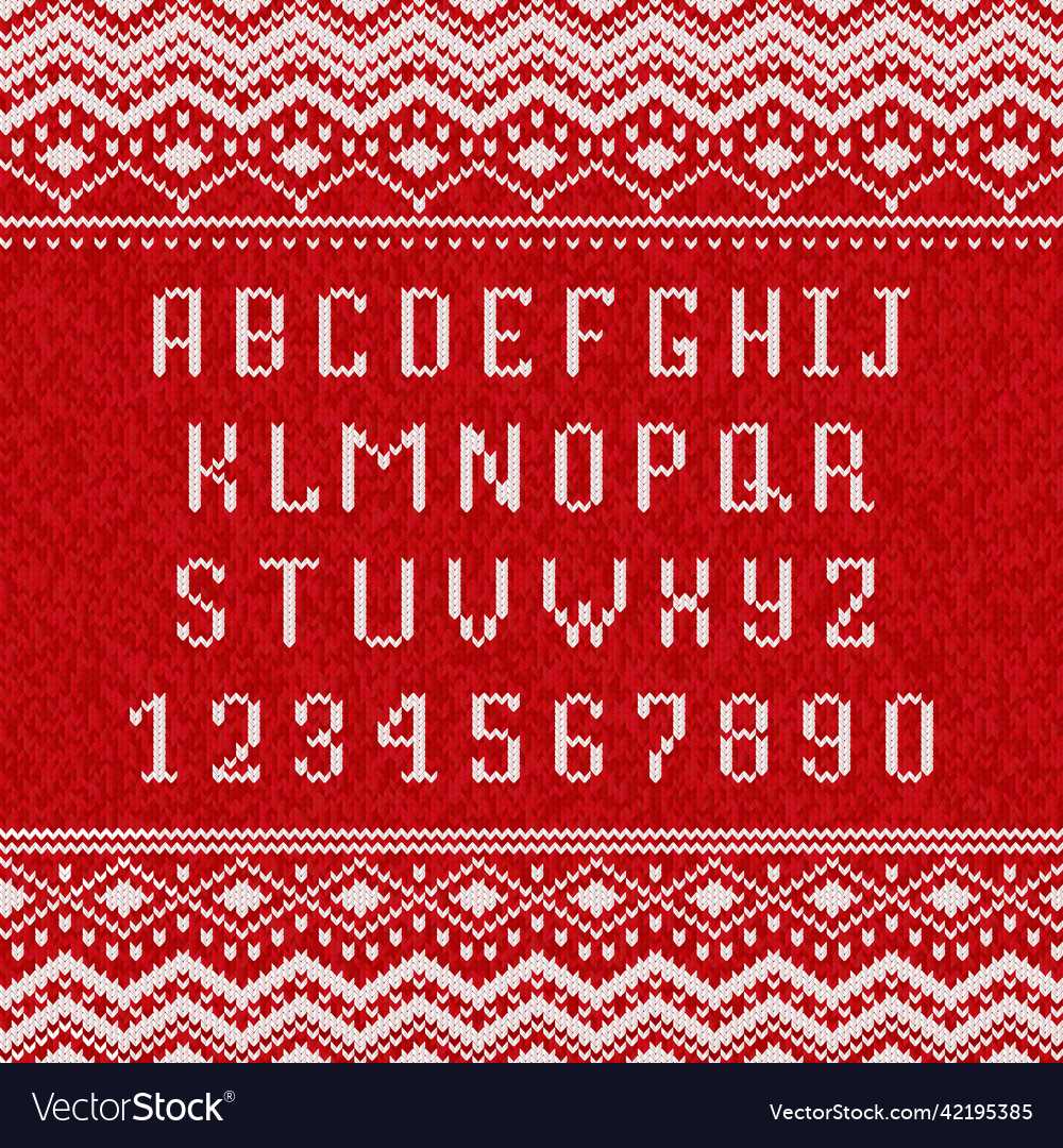 Knitted alphabet pattern free