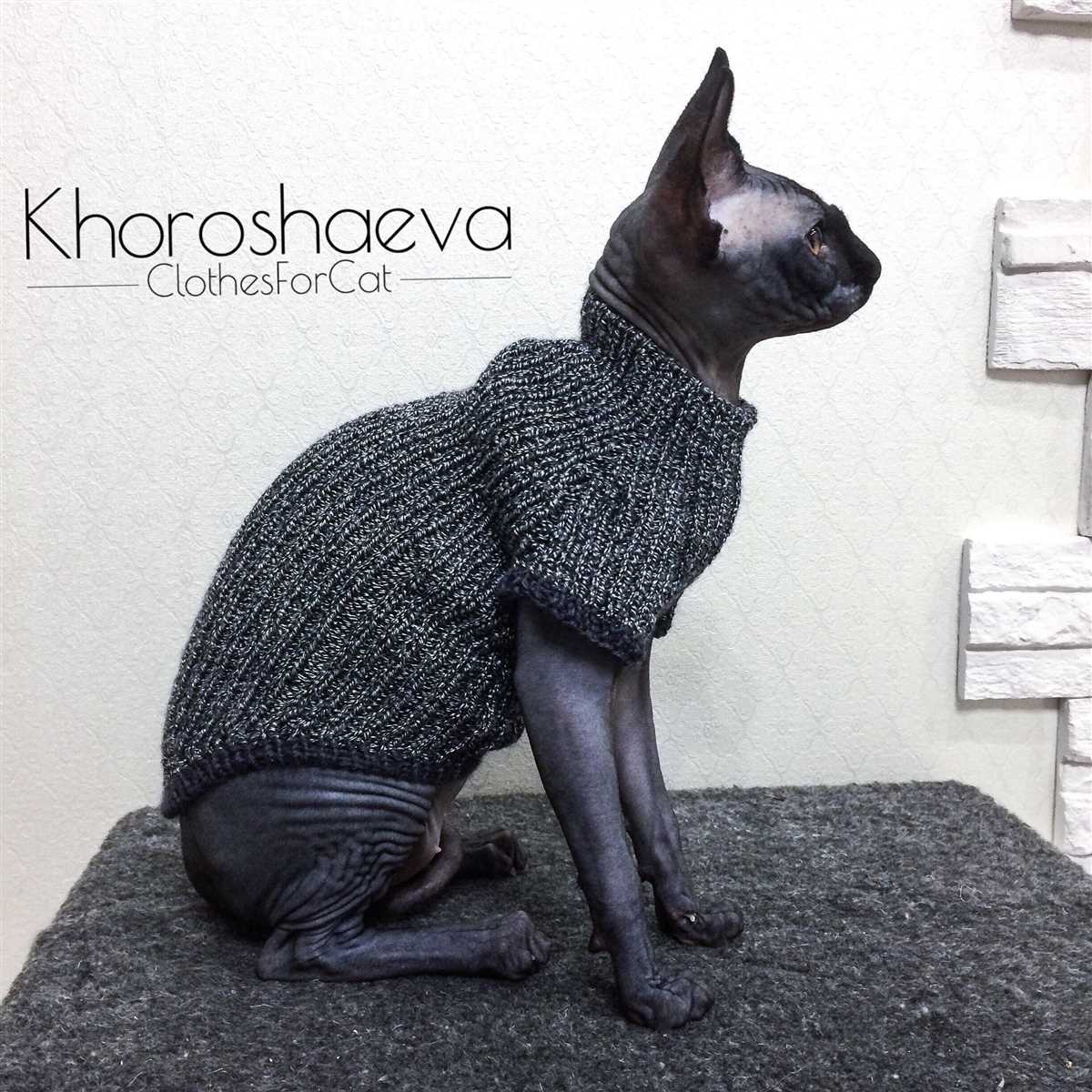 Sphynx cat sweater knitting pattern