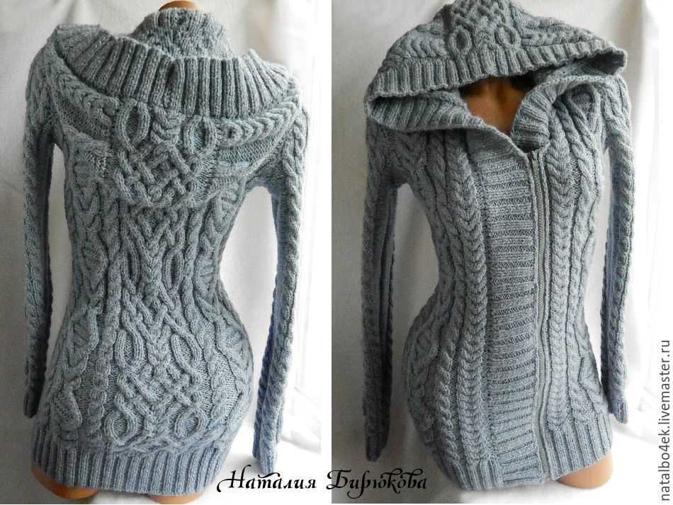 Aran hooded cardigan knitting pattern