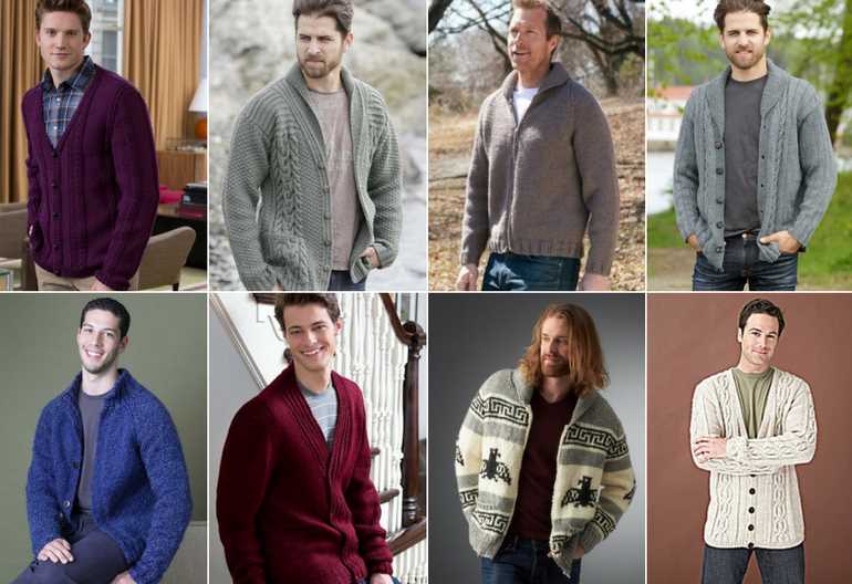 Aran knitting patterns for men's cardigans