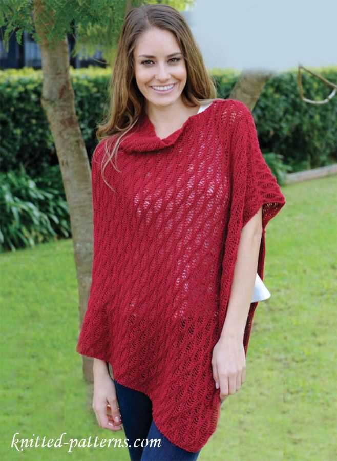 Aran poncho knitting pattern free