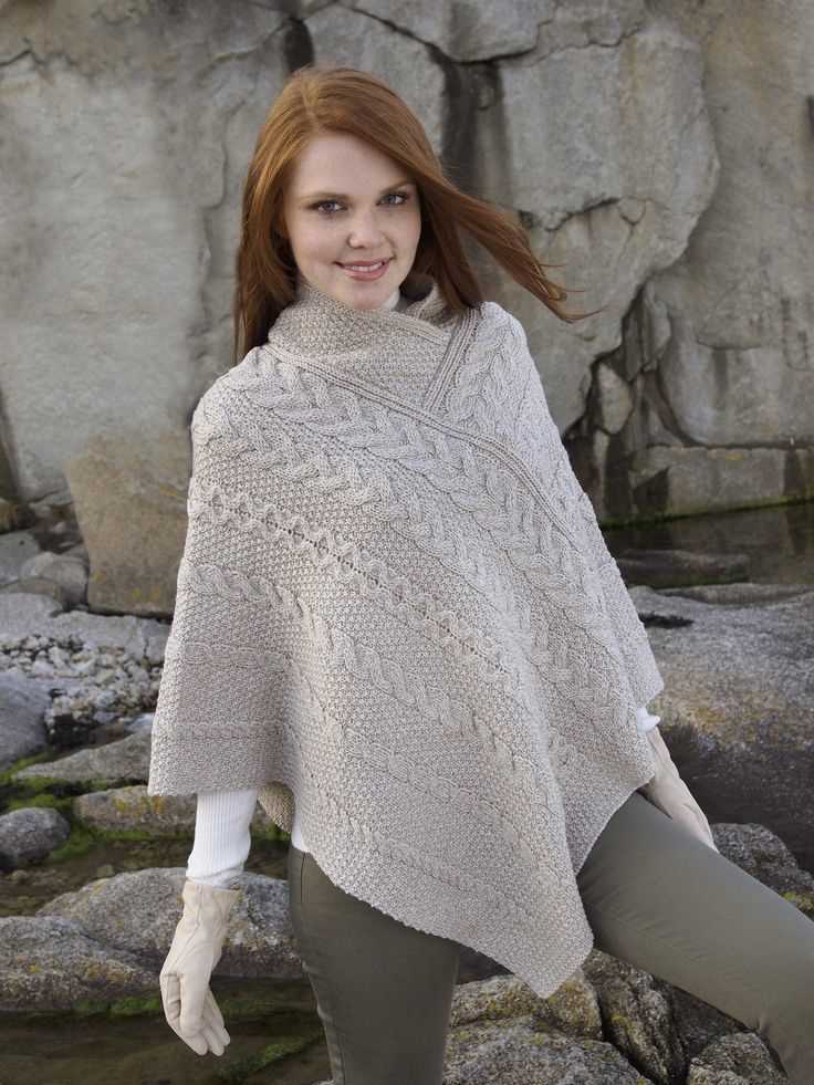 Aran poncho knitting pattern free