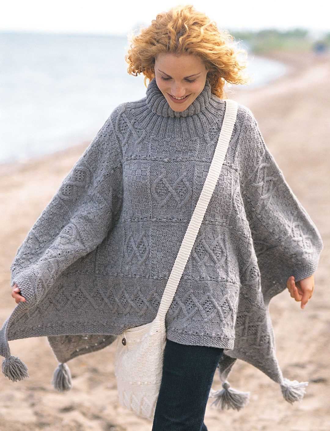 Aran poncho knitting pattern free