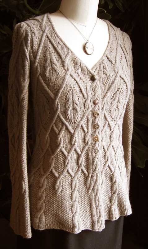 Aran cardigan knitting pattern