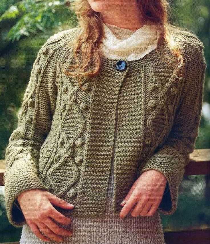 Aran cardigan knitting pattern