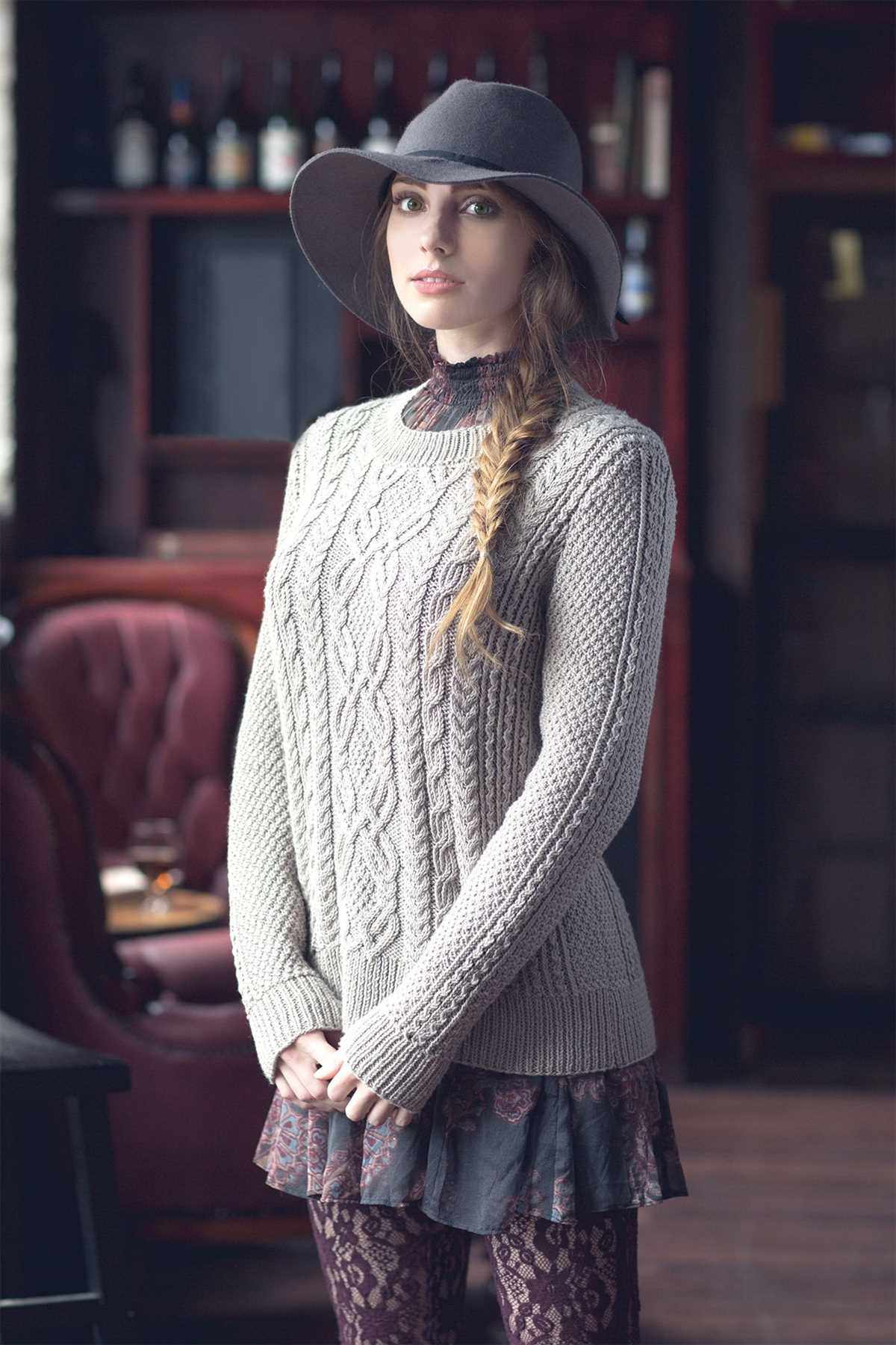 Aran knit sweater pattern