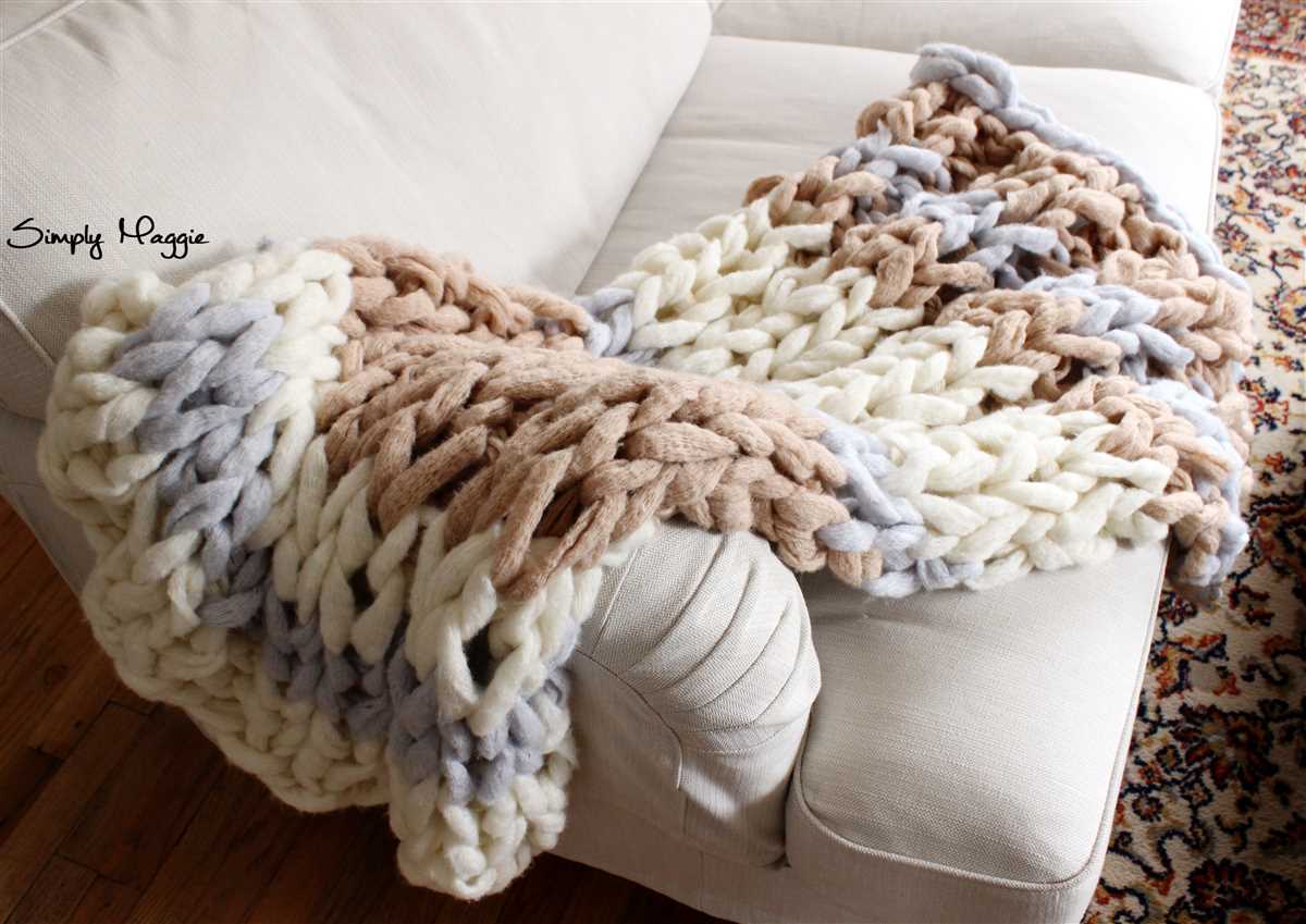 Arm knitting blanket pattern