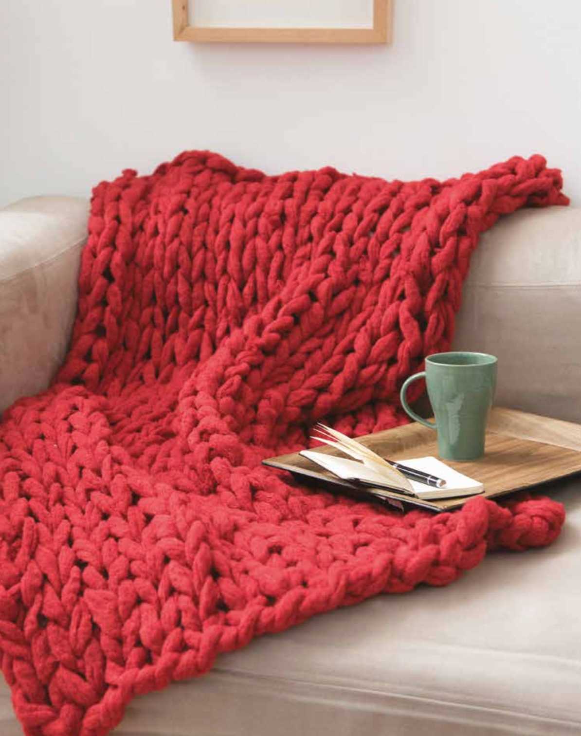 Arm knitting blanket pattern