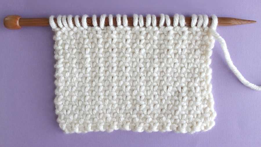 Knitting linen stitch pattern