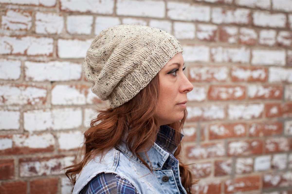 Folded brim knit hat pattern