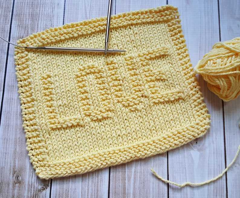 Knitting pattern for cotton dishcloth