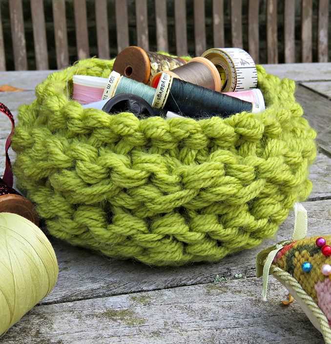 Loom knit basket pattern