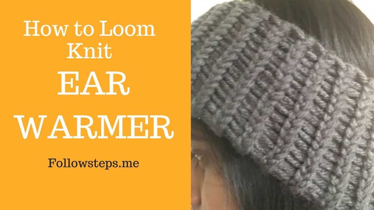 Knitting loom ear warmer pattern