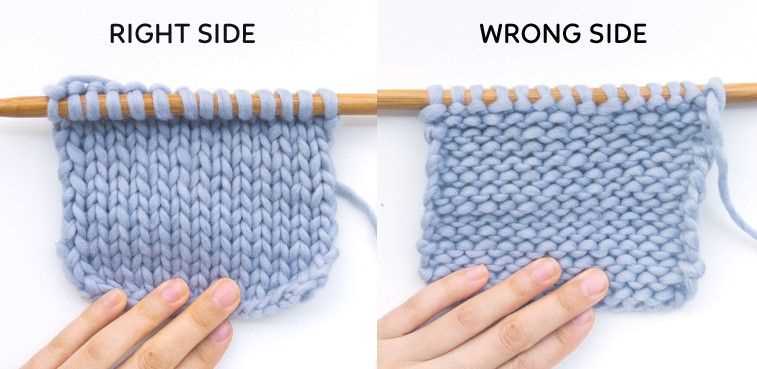 Stockinette stitch knitting pattern