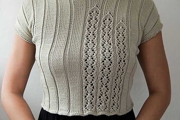 Short sleeve top knitting pattern