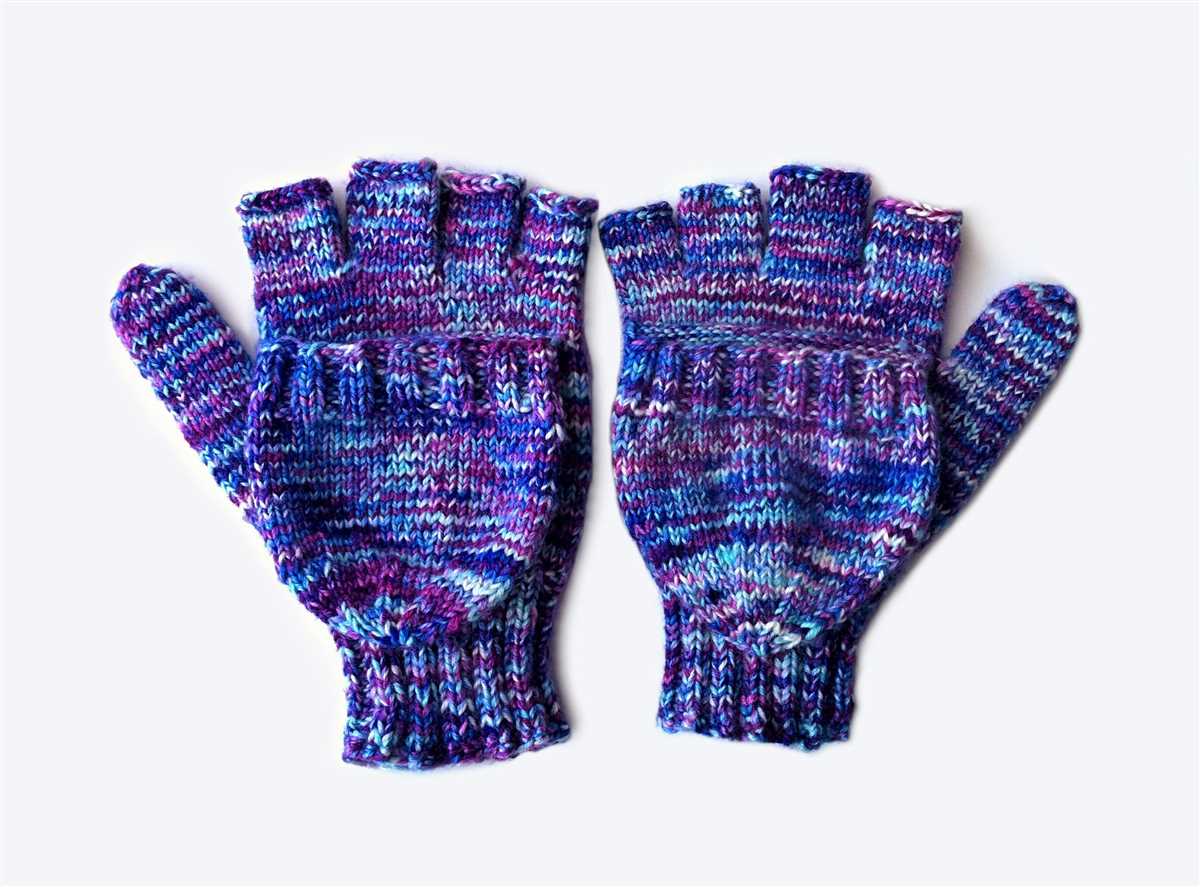 Fingerless mittens with flap knitting pattern