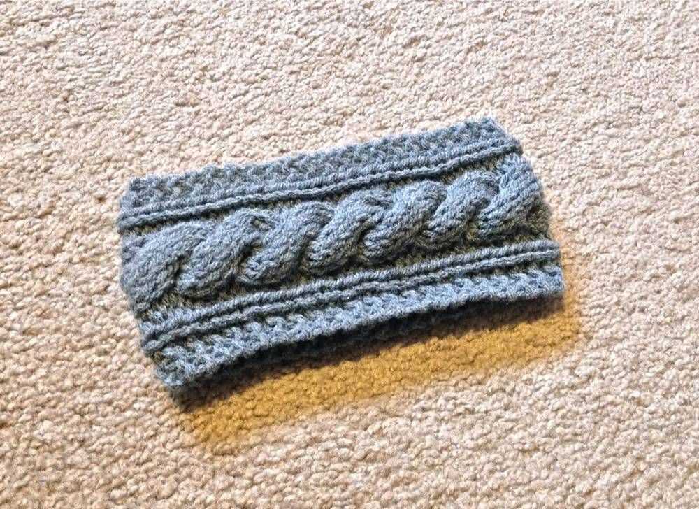 Knit fabric headband pattern