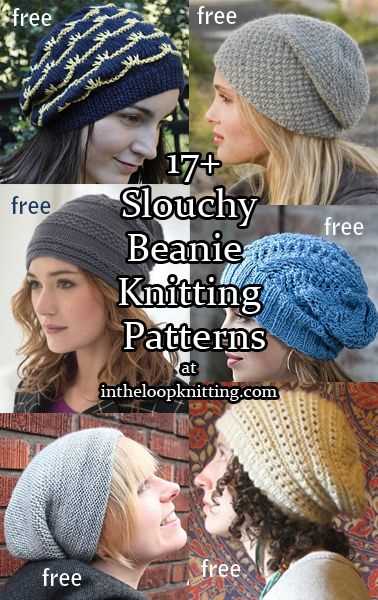 Slouch beanie knitting pattern