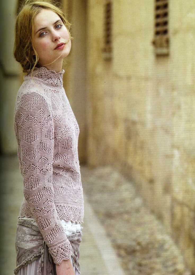 Knit cotton sweater pattern