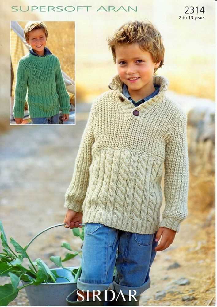 Free knitting patterns for childrens aran sweaters