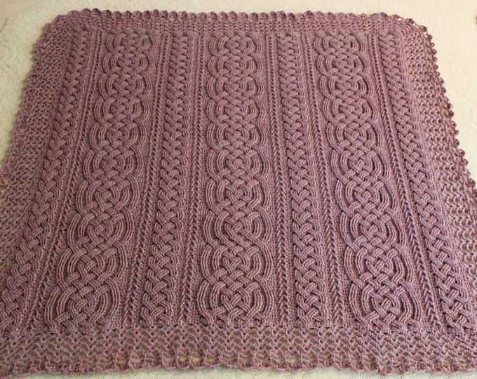 Aran blanket knitting pattern