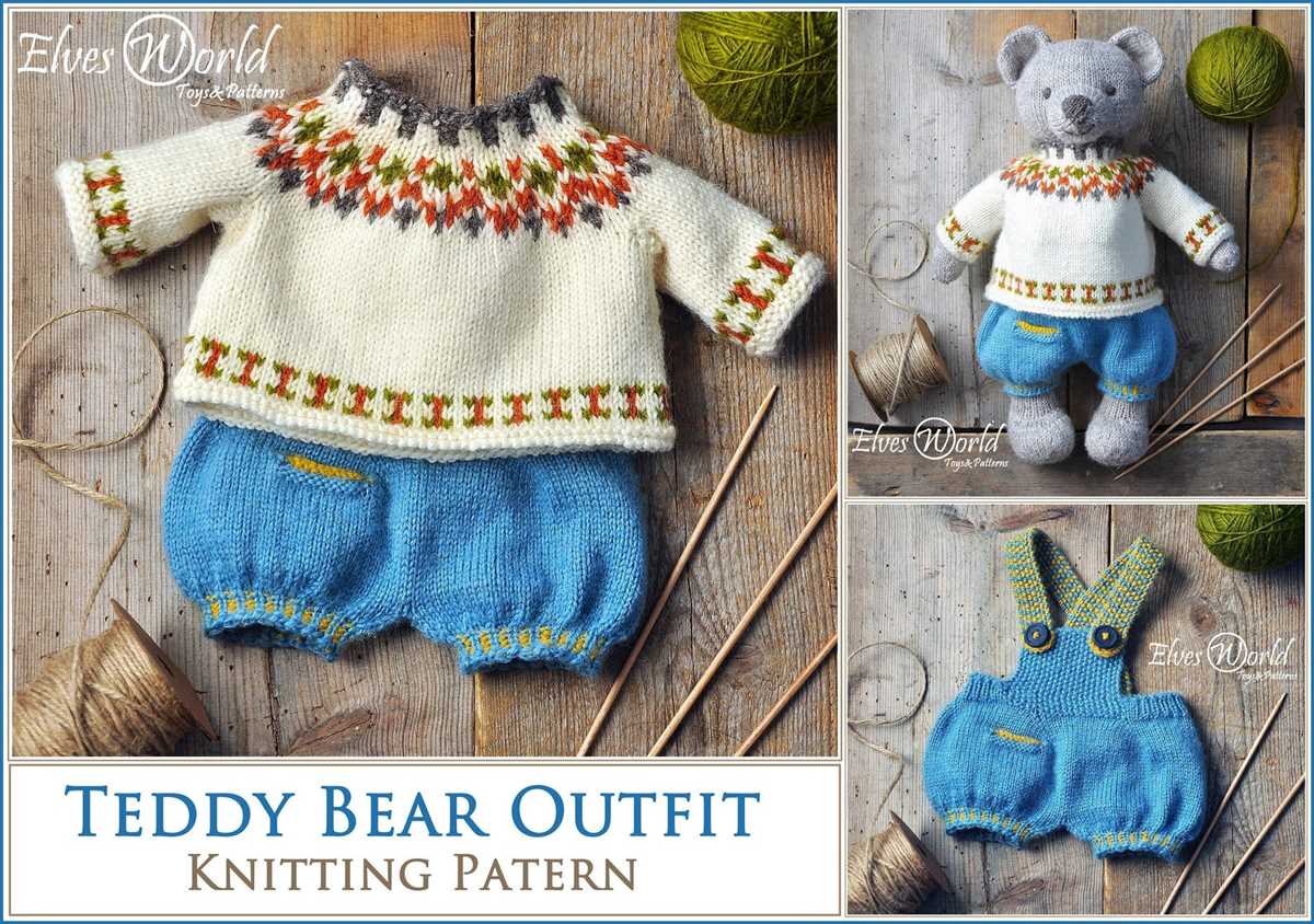 Teddy bear sweater knitting pattern