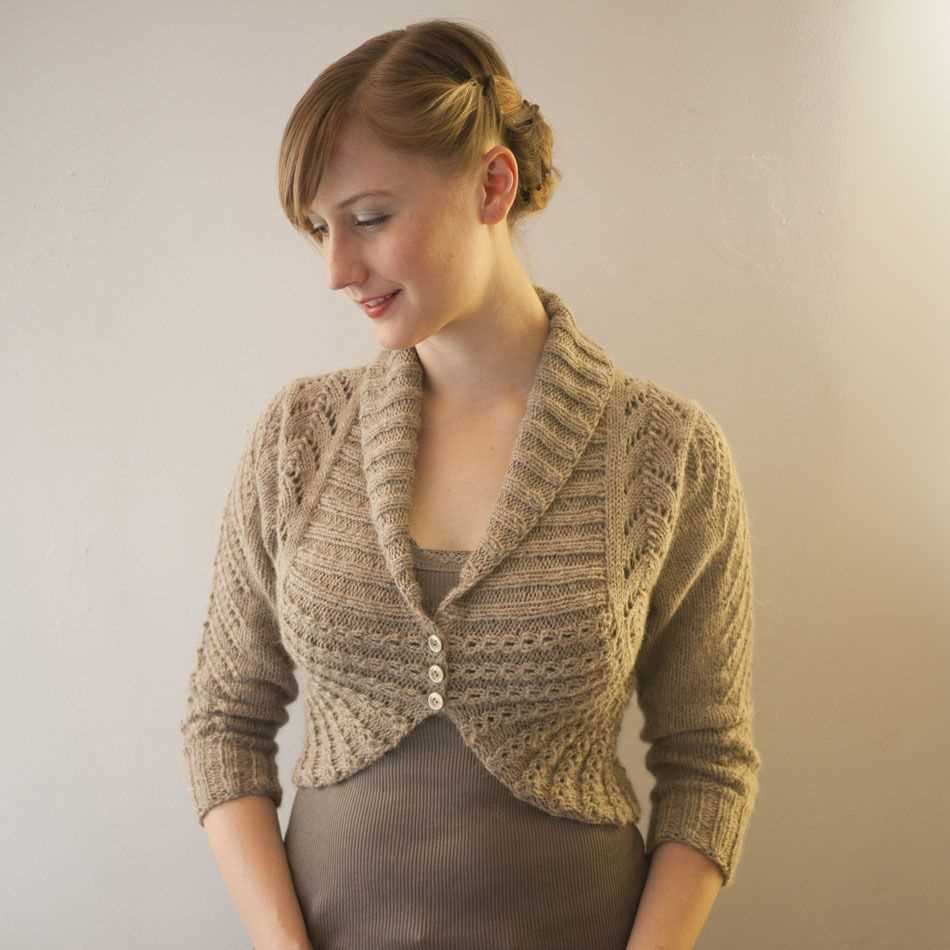 Ballet wrap cardigan knitting pattern