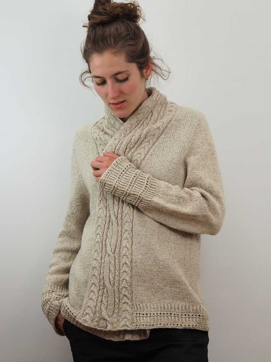 Ballet wrap cardigan knitting pattern