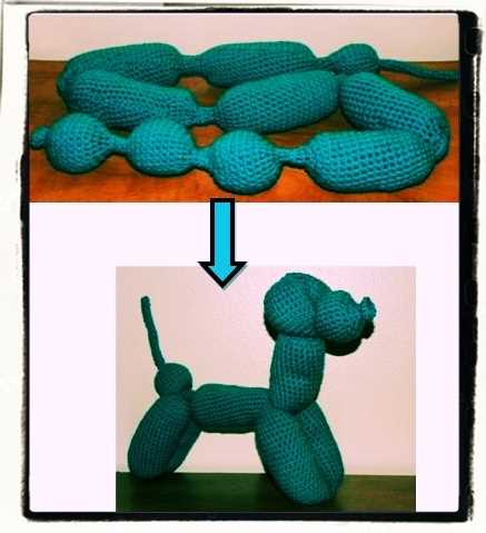 Balloon dog knitting pattern