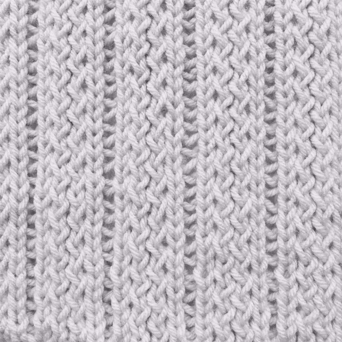 Bamboo stitch knitting pattern