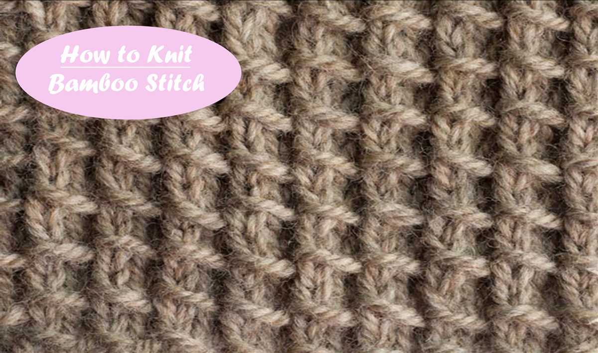 Bamboo stitch knitting pattern