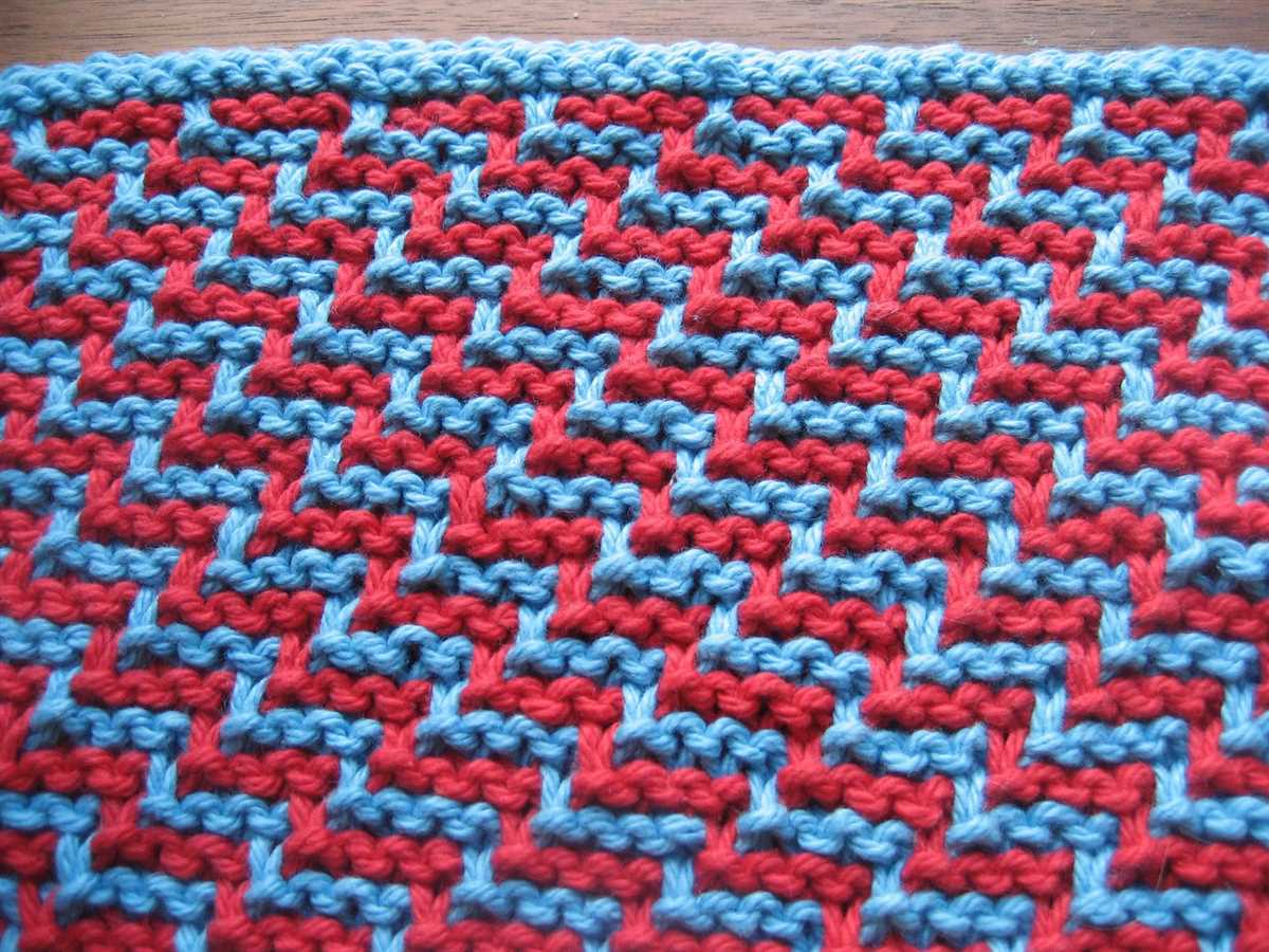 Parallelogram knitting pattern