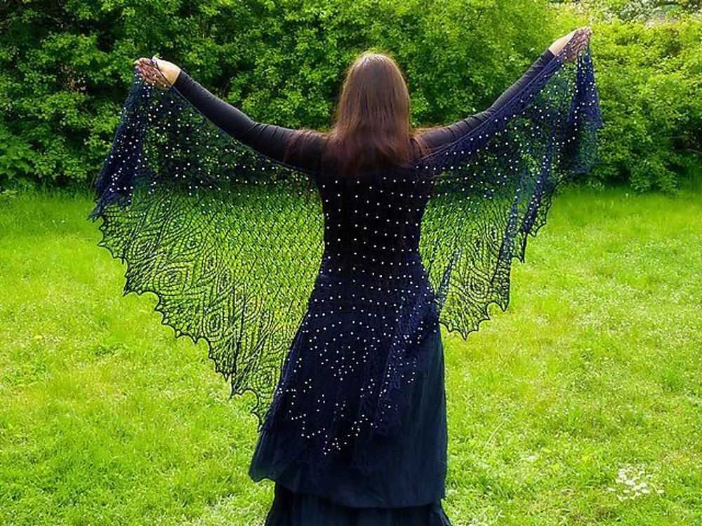 Beaded shawl knitting pattern