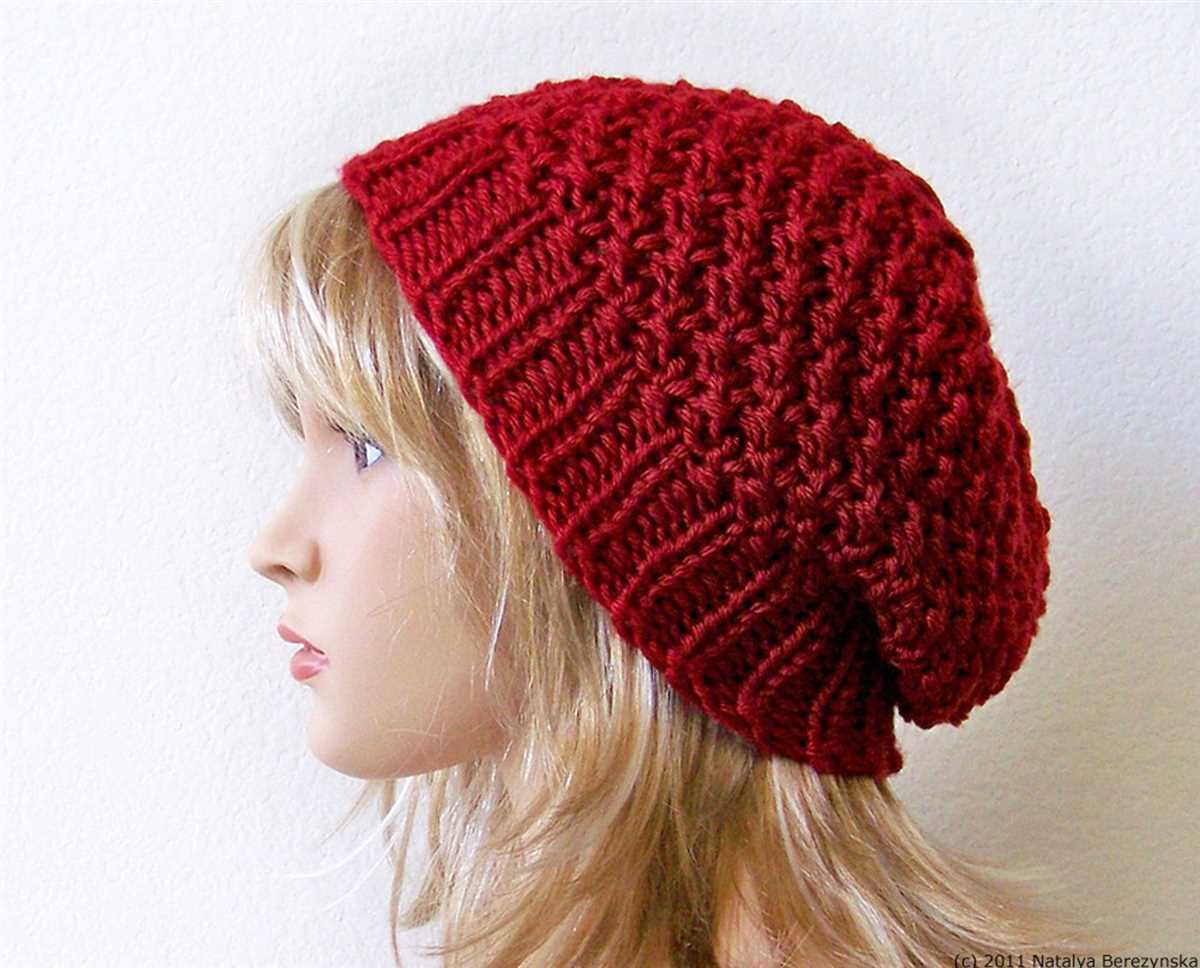 Beanie pattern knitting