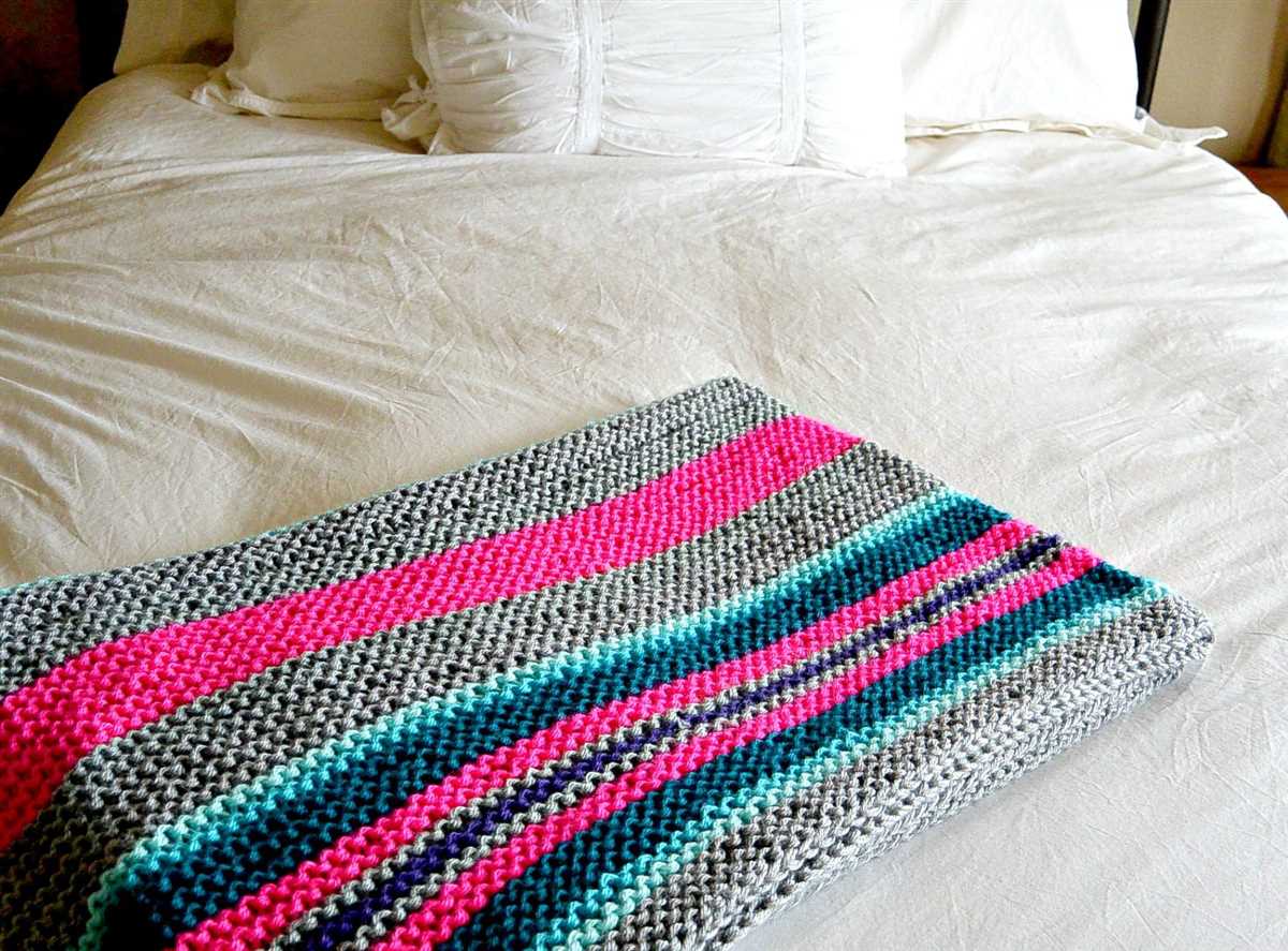 Bernat blanket stripes knitting pattern