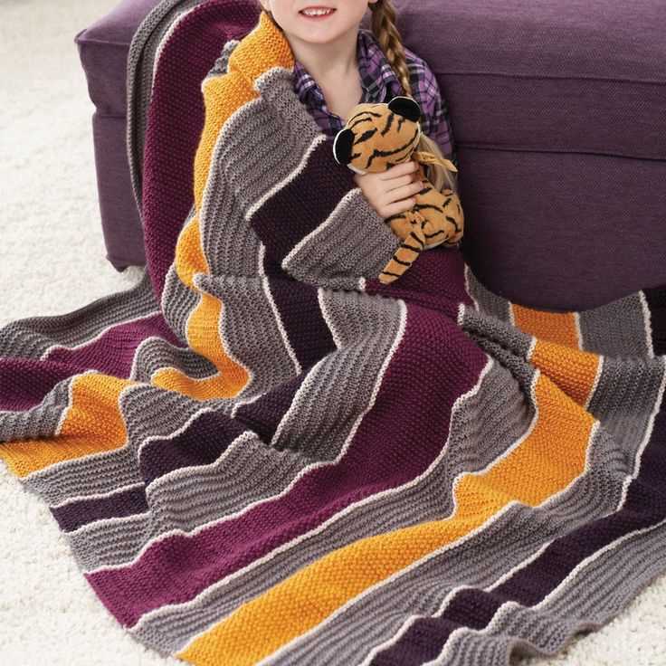 Bernat blanket stripes knitting pattern