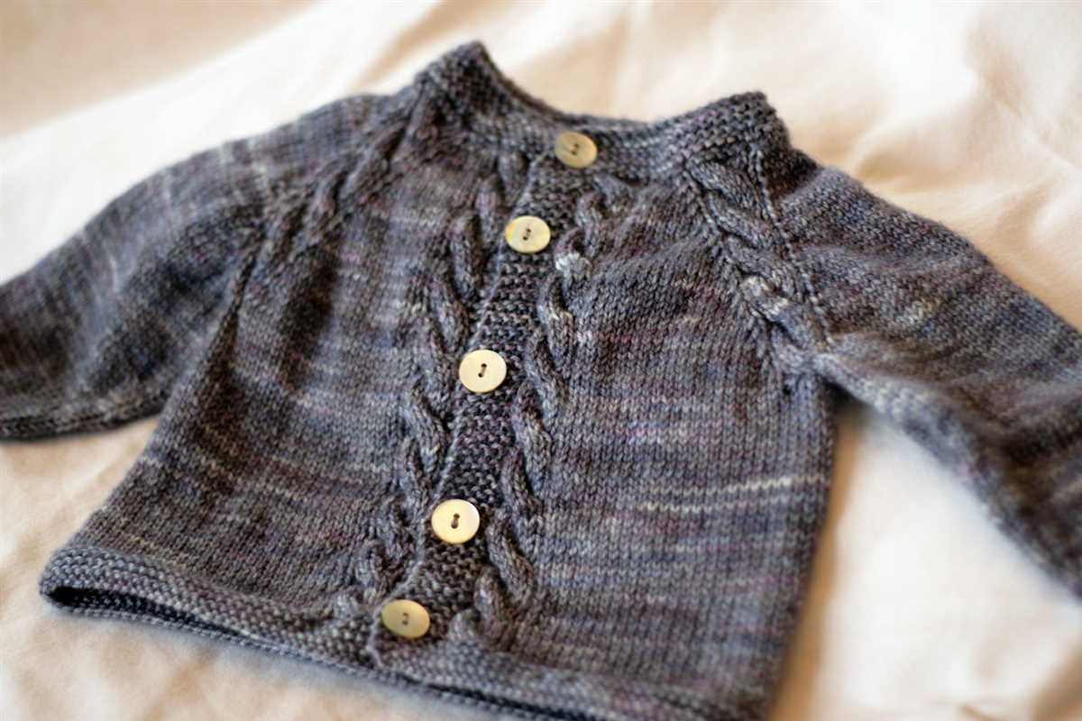 Child's top down cardigan knitting pattern