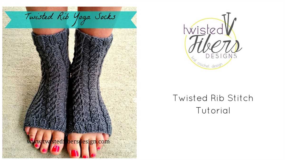 Yoga sock knitting pattern